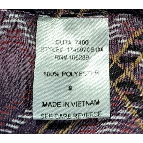 Fairy Grunge Whimsigoth Purple Plaid Sheer Short Sleeve Blouse With Tie Neck 8 - Picture 3 of 10